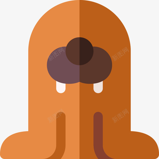 海象动物84扁平svg_新图网 https://ixintu.com 海象 动物 扁平