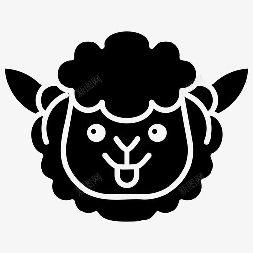 绵羊脸表情符号表情符号情感图标svg_新图网 https://ixintu.com 图标 情感 符号 绵羊 表情