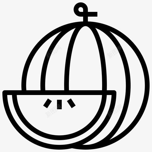 西瓜野餐66直线型图标svg_新图网 https://ixintu.com 直线 线型 西瓜 野餐