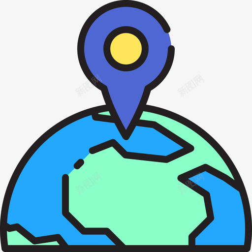 别针地理位置44线颜色图标svg_新图网 https://ixintu.com 别针 地理位置 颜色
