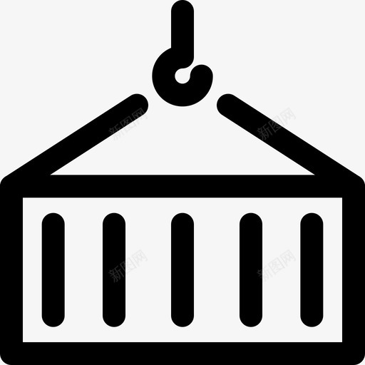 集装箱仓库5线性svg_新图网 https://ixintu.com 集装箱 仓库 线性