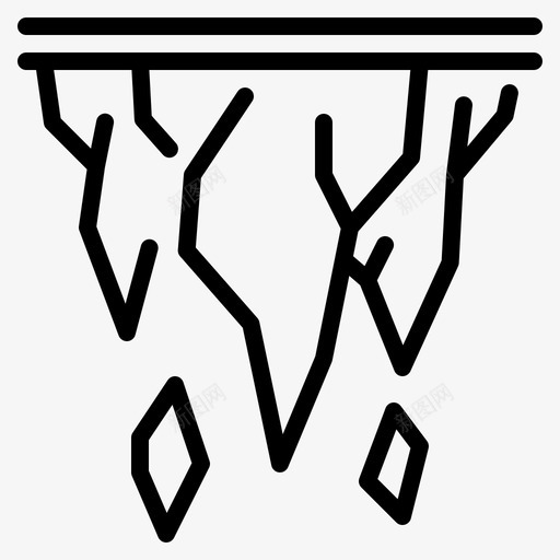 冰柱冬季94直线型svg_新图网 https://ixintu.com 冰柱 冬季 直线 线型