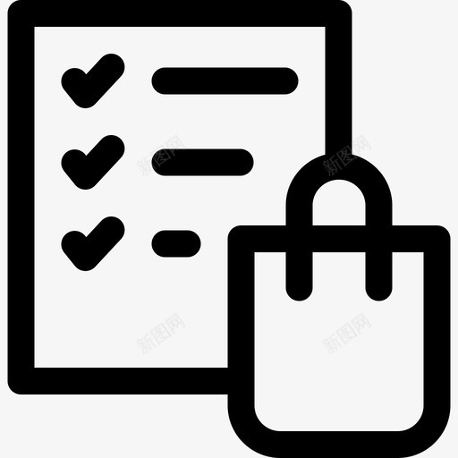 检查清单在线购物73线性图标svg_新图网 https://ixintu.com 在线购物 检查 清单 线性