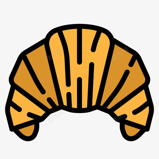 羊角面包八月面包店4线性颜色svg_新图网 https://ixintu.com 羊角 面包 八月 面包店 线性 颜色