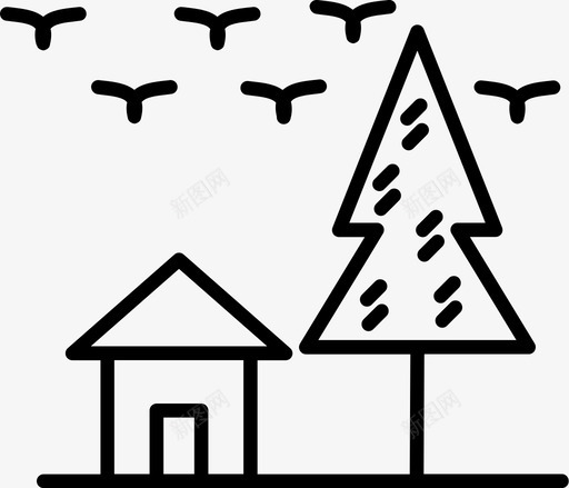 房子房子和树城市svg_新图网 https://ixintu.com 房子 城市 元素