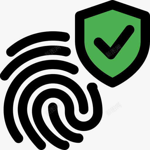 指纹电话和手机2线颜色图标svg_新图网 https://ixintu.com 手机 指纹 电话 颜色