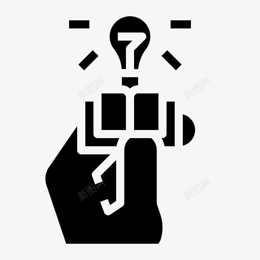 知识书籍灯泡图标svg_新图网 https://ixintu.com 书籍 图书馆 想法 灯泡 知识 自由职业者