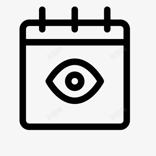 查看会议日历事件图标svg_新图网 https://ixintu.com 事件 会议 日历 查看 邀请 预览