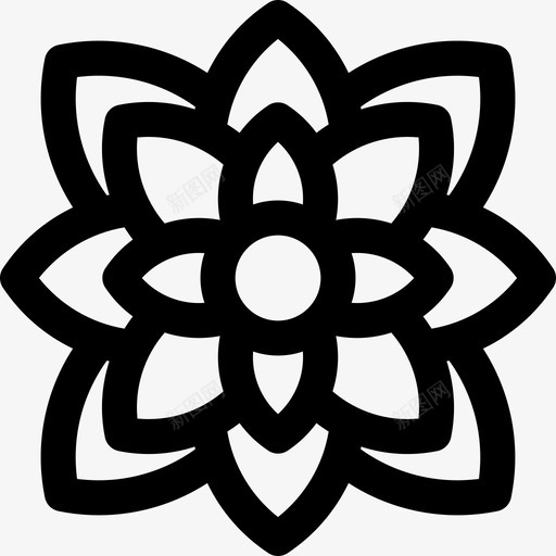 大丽花花26线形svg_新图网 https://ixintu.com 大丽 线形