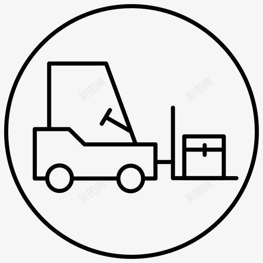 本迪卡车叉车物流二线圈svg_新图网 https://ixintu.com 本迪 卡车 叉车 物流 二线 线圈