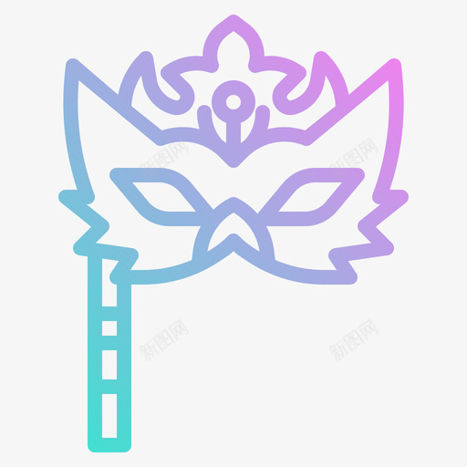 派对面具庆祝38渐变图标svg_新图网 https://ixintu.com 庆祝 派对 渐变 面具