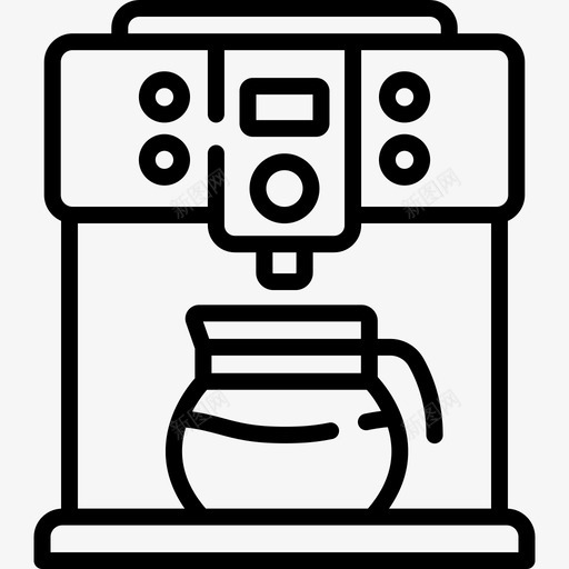 咖啡机smarthome55线性svg_新图网 https://ixintu.com 咖啡机 smarthome 线性