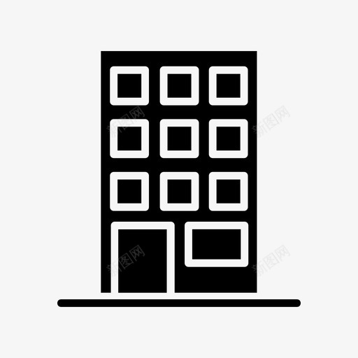 建筑建筑和城市办公室svg_新图网 https://ixintu.com 建筑 城市 办公室 房地产 城镇