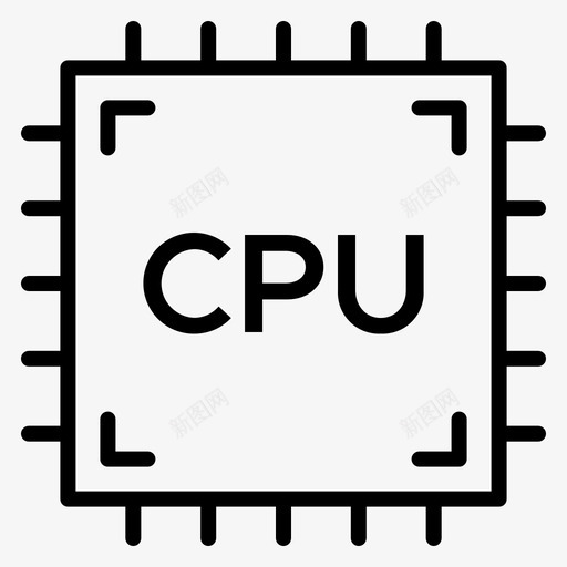 Cpu塔硬件41线性svg_新图网 https://ixintu.com Cpu 硬件 线性