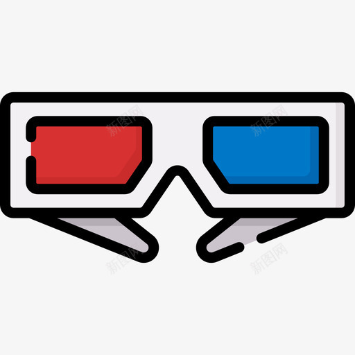 3d眼镜电影99线性彩色图标svg_新图网 https://ixintu.com 3d 彩色 电影 眼镜 线性