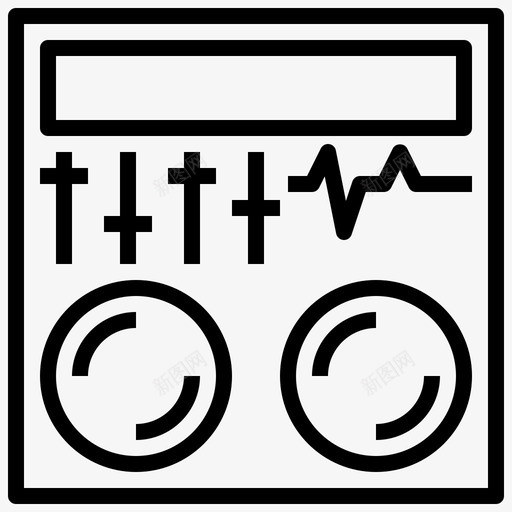混音台视频制作23线性图标svg_新图网 https://ixintu.com 混音台 线性 视频制作