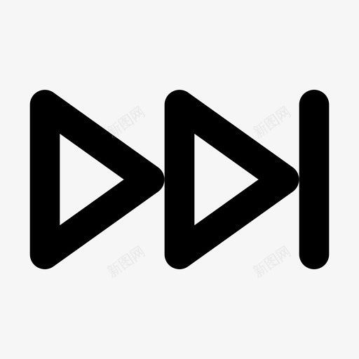 下一步媒体音乐svg_新图网 https://ixintu.com 音乐 下一步 媒体 跳过 向前 图标