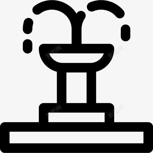 喷泉景观39线性svg_新图网 https://ixintu.com 喷泉 景观 线性