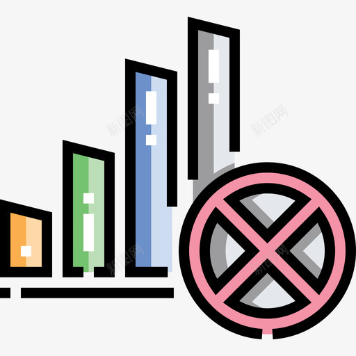 破产破产12线性颜色图标svg_新图网 https://ixintu.com 破产 线性 颜色