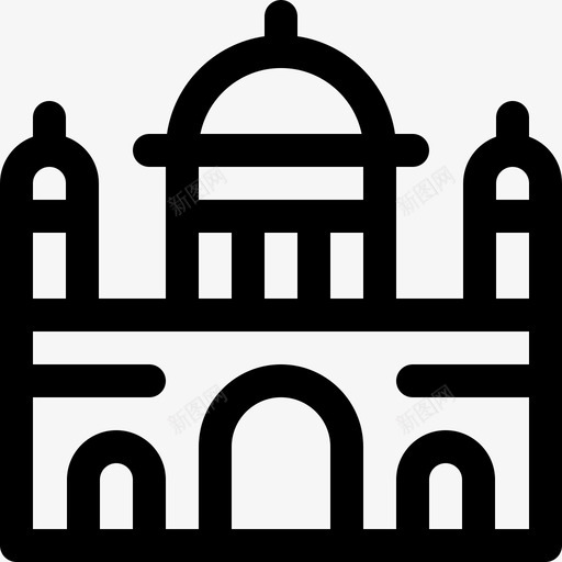 清真寺沙漠48号直线型图标svg_新图网 https://ixintu.com 48号 沙漠 清真寺 直线 线型