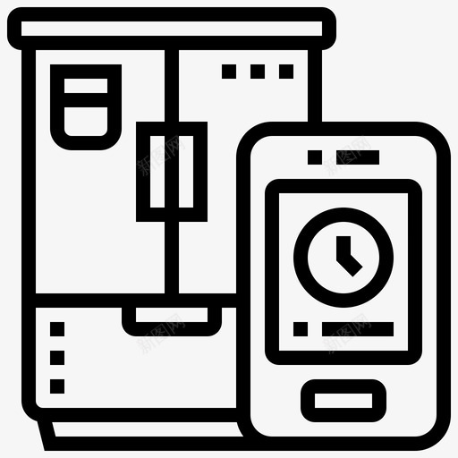 冰箱物联网68线性svg_新图网 https://ixintu.com 冰箱 联网 线性