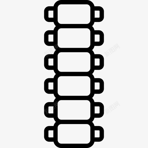 脊柱人体4线状svg_新图网 https://ixintu.com 脊柱 人体 线状
