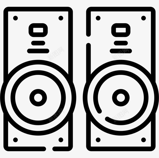 扬声器计算机65线性svg_新图网 https://ixintu.com 扬声器 计算机 线性