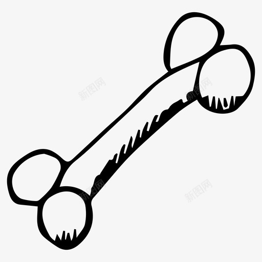骨头狗宠物svg_新图网 https://ixintu.com 宠物 骨头 素描