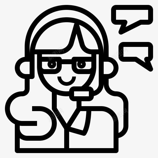 客户服务专业26直线型图标svg_新图网 https://ixintu.com 专业 客户服务 直线 线型