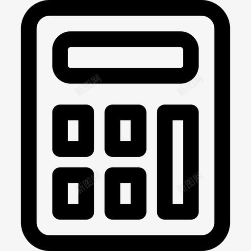 计算器办公室1线性svg_新图网 https://ixintu.com 计算器 办公室 线性