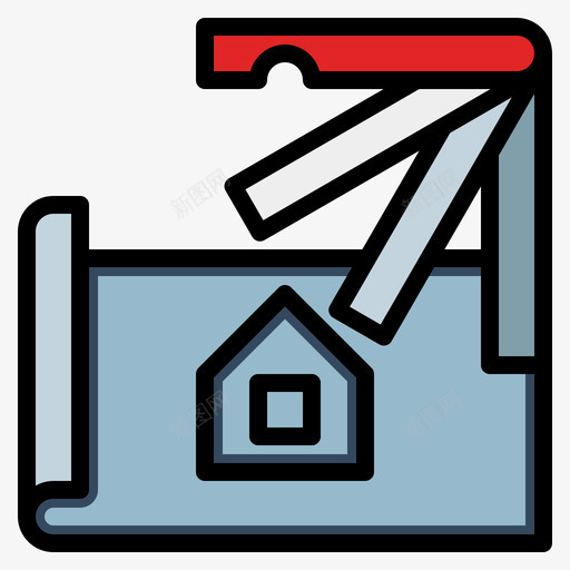 比例建筑70线条色彩svg_新图网 https://ixintu.com 比例 建筑 线条 色彩