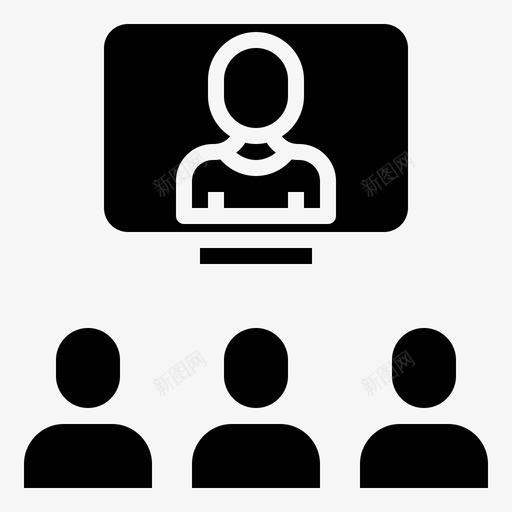 Videocall教育和在线学习3填充svg_新图网 https://ixintu.com Videocall 教育 在线学习 填充