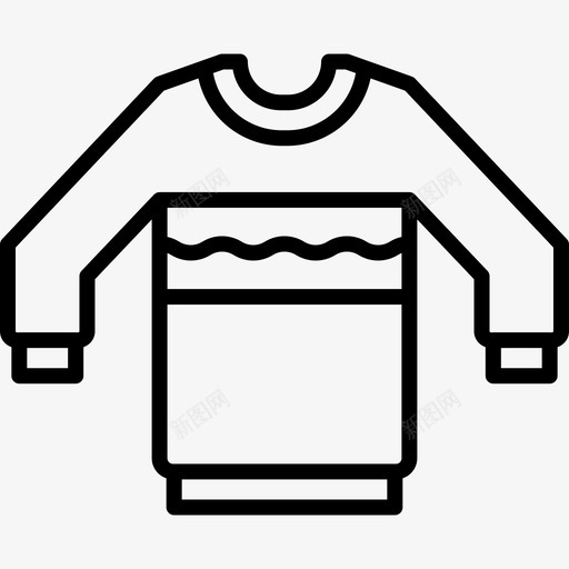 毛衣衣服141直线型svg_新图网 https://ixintu.com 毛衣 衣服 直线 线型