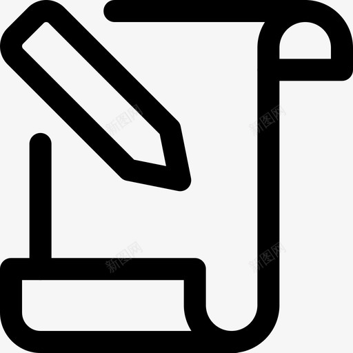 纸张办公室1直线图标svg_新图网 https://ixintu.com 办公室 直线 纸张