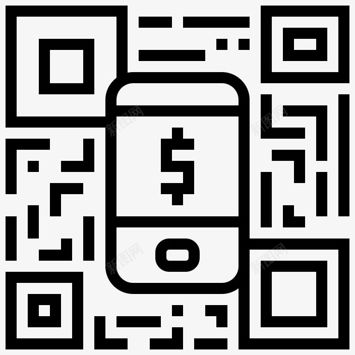 二维码支付66线性svg_新图网 https://ixintu.com 二维 支付 线性