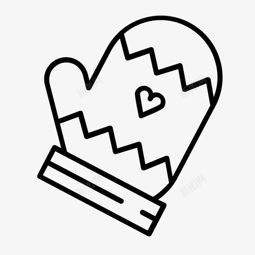 手套圣诞节圣诞老人图标svg_新图网 https://ixintu.com 圣诞老人 圣诞节 手套
