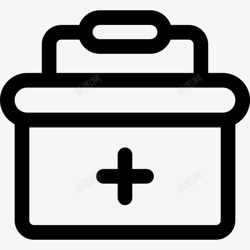 急救箱健康72线性svg_新图网 https://ixintu.com 急救箱 健康 线性