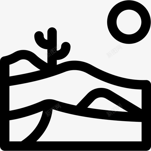 沙漠景观39线性svg_新图网 https://ixintu.com 沙漠 景观 线性