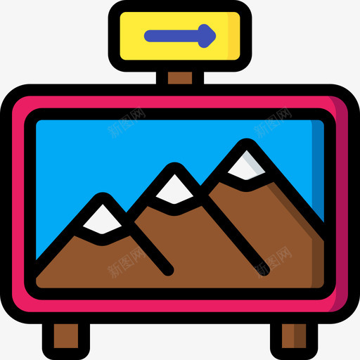 山公路旅行9线性颜色图标svg_新图网 https://ixintu.com 公路 旅行 线性 颜色