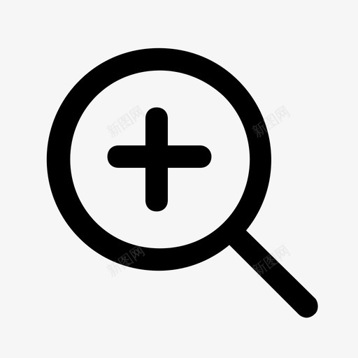 放大基本用户界面轮廓图标svg_新图网 https://ixintu.com 基本 放大 用户界面 轮廓