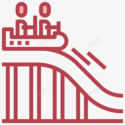 过山车主题公园3其他图标svg_新图网 https://ixintu.com 主题公园 其他 过山车