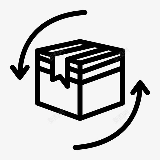 退货退货箱换包svg_新图网 https://ixintu.com 退货 货箱 换包 发货