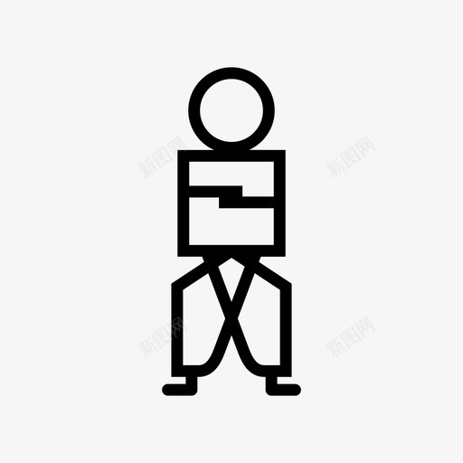 跆拳道动作自卫图标svg_新图网 https://ixintu.com 准备就绪 动作 站姿 自卫 跆拳道 运动