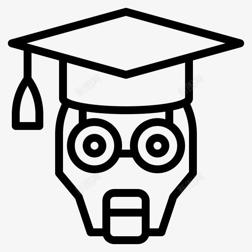 机器人人工智能86线性图标svg_新图网 https://ixintu.com 人工智能 机器人 线性