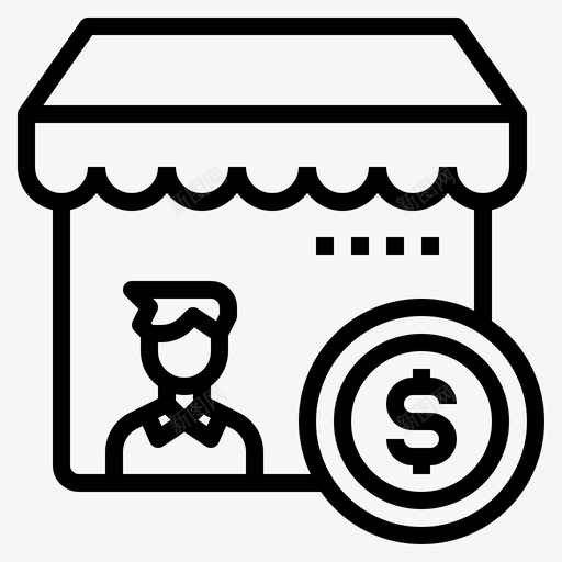 商店商业和金融3线性svg_新图网 https://ixintu.com 商店 商业 金融 线性