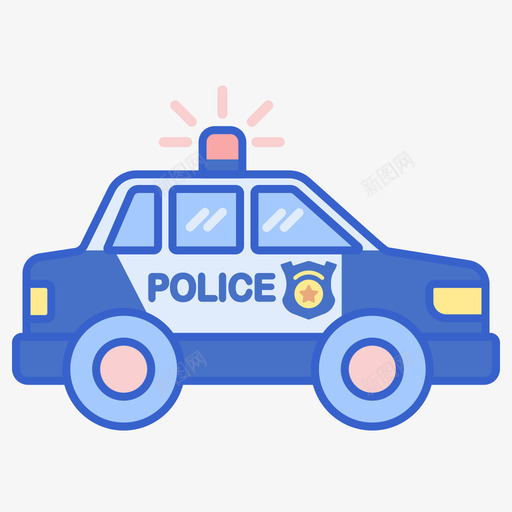 警车警车47直线颜色svg_新图网 https://ixintu.com 警车 直线 颜色