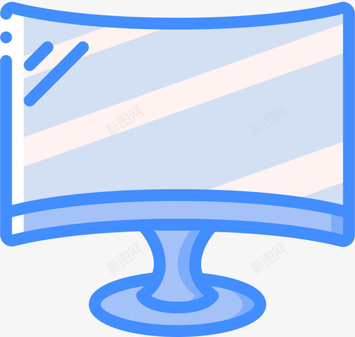 弯曲显示器计算机硬件28蓝色svg_新图网 https://ixintu.com 弯曲 显示器 计算机 硬件 蓝色