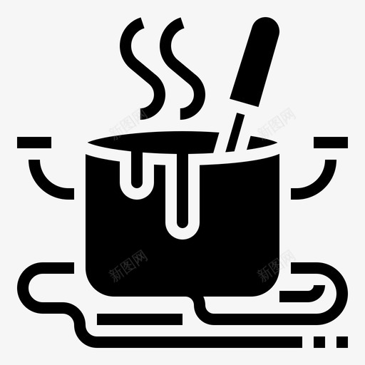锅煮熟烹饪svg_新图网 https://ixintu.com 烹饪 煮熟 菜肴 字形