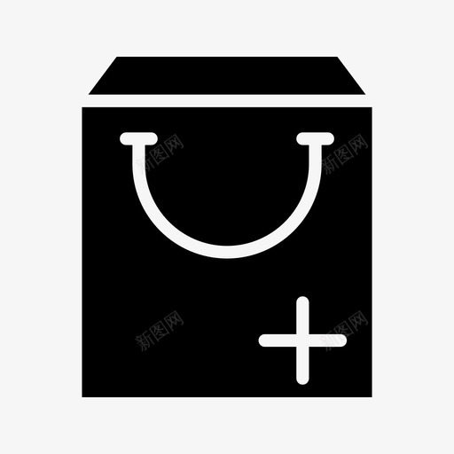添加购物袋购买销售图标svg_新图网 https://ixintu.com 售出 字形 技术 添加 营销 购买 购物袋 销售