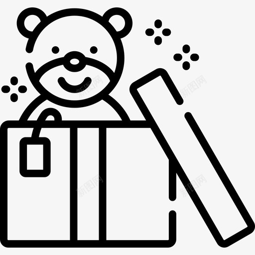 泰迪熊圣诞礼物直系svg_新图网 https://ixintu.com 泰迪 圣诞 礼物 直系